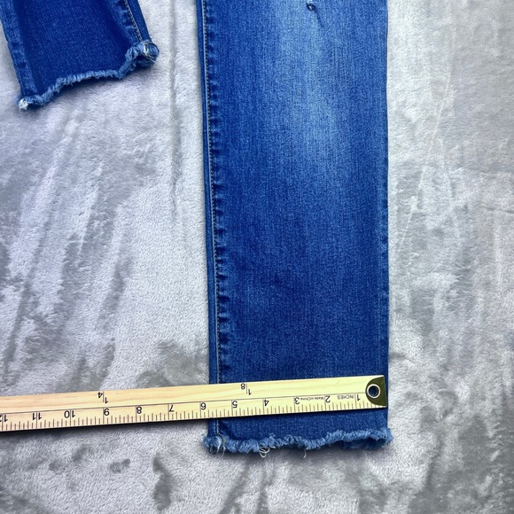 Kut From the Kloth Catherine Ankle Straight Leg Jeans Blue Sz 2 Fits 26" Grunge - Picture 4 of 9